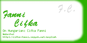 fanni cifka business card